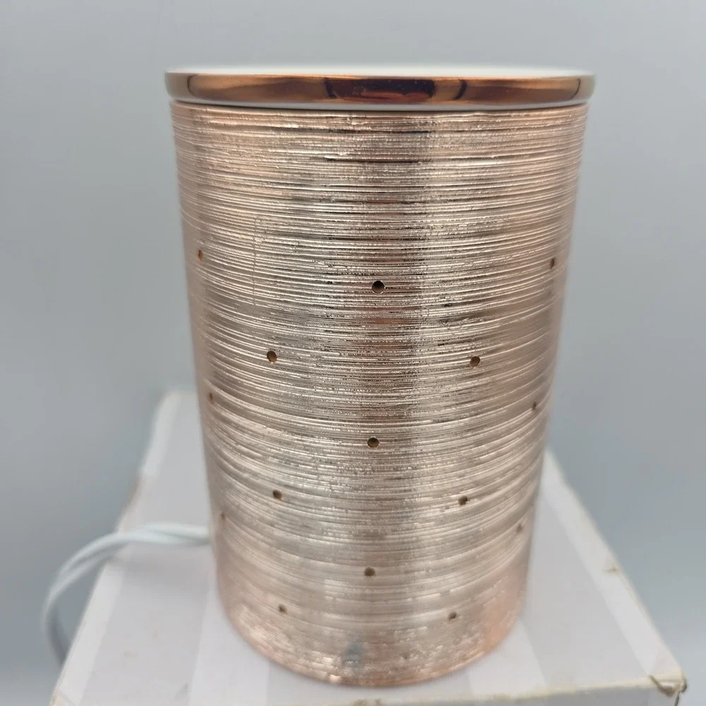 Scentsy Etched Core Full Size Wax Warmer Rose Gold - New Open Box